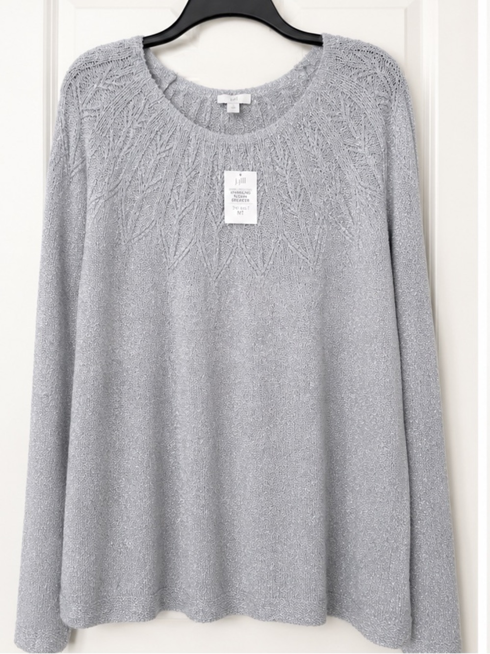 NWT J JILL Sparkling Sequin Sweater Sz LT
